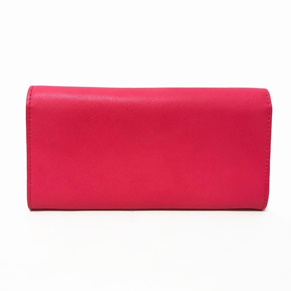 Tory Burch Robinson Pink Saffiano Leather Wallet - Picture 8 of 8